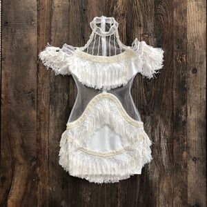 Mini Sheer Tassel Dress